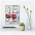 Picture of Red Floral Buildings _GroupedProduct_Rectangle_Portrait_Canvas_Framed_