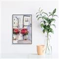 Picture of Red Floral Buildings _GroupedProduct_Rectangle_Portrait_Canvas_Framed_