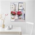 Picture of Red Floral Buildings _GroupedProduct_Rectangle_Portrait_Canvas_Framed_