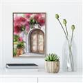 Picture of Red Floral Arch _GroupedProduct_Rectangle_Portrait_Canvas_Framed_