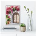 Picture of Red Floral Arch _GroupedProduct_Rectangle_Portrait_Canvas_Framed_