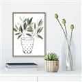 Picture of Leaves in Fun Vase I _GroupedProduct_Rectangle_Portrait_Canvas_Framed_