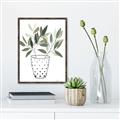 Picture of Leaves in Fun Vase I _GroupedProduct_Rectangle_Portrait_Canvas_Framed_