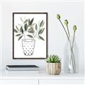 Picture of Leaves in Fun Vase I _GroupedProduct_Rectangle_Portrait_Canvas_Framed_