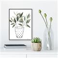 Picture of Leaves in Fun Vase I _GroupedProduct_Rectangle_Portrait_Canvas_Framed_