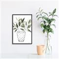 Picture of Leaves in Fun Vase I _GroupedProduct_Rectangle_Portrait_Canvas_Framed_