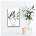 Picture of Leaves in Fun Vase I _GroupedProduct_Rectangle_Portrait_Canvas_Framed_