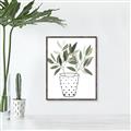 Picture of Leaves in Fun Vase I _GroupedProduct_Rectangle_Portrait_Canvas_Framed_