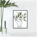 Picture of Leaves in Fun Vase I _GroupedProduct_Rectangle_Portrait_Canvas_Framed_
