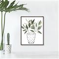 Picture of Leaves in Fun Vase I _GroupedProduct_Rectangle_Portrait_Canvas_Framed_