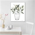 Picture of Leaves in Fun Vase I _GroupedProduct_Rectangle_Portrait_Canvas_Framed_
