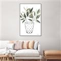Picture of Leaves in Fun Vase I _GroupedProduct_Rectangle_Portrait_Canvas_Framed_