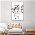 Picture of Leaves in Fun Vase I _GroupedProduct_Rectangle_Portrait_Canvas_Framed_