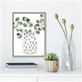 Picture of Leaves in Fun Vase II  _GroupedProduct_Rectangle_Portrait_Canvas_Framed_