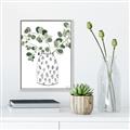Picture of Leaves in Fun Vase II  _GroupedProduct_Rectangle_Portrait_Canvas_Framed_