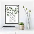 Picture of Leaves in Fun Vase II  _GroupedProduct_Rectangle_Portrait_Canvas_Framed_