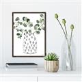 Picture of Leaves in Fun Vase II  _GroupedProduct_Rectangle_Portrait_Canvas_Framed_