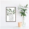 Picture of Leaves in Fun Vase II  _GroupedProduct_Rectangle_Portrait_Canvas_Framed_