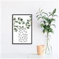 Picture of Leaves in Fun Vase II  _GroupedProduct_Rectangle_Portrait_Canvas_Framed_