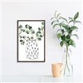 Picture of Leaves in Fun Vase II  _GroupedProduct_Rectangle_Portrait_Canvas_Framed_