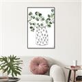 Picture of Leaves in Fun Vase II  _GroupedProduct_Rectangle_Portrait_Canvas_Framed_