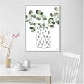 Picture of Leaves in Fun Vase II  _GroupedProduct_Rectangle_Portrait_Canvas_Framed_