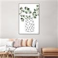 Picture of Leaves in Fun Vase II  _GroupedProduct_Rectangle_Portrait_Canvas_Framed_