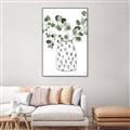 Picture of Leaves in Fun Vase II  _GroupedProduct_Rectangle_Portrait_Canvas_Framed_