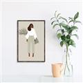 Picture of Palm Girl Fashion I _GroupedProduct_Rectangle_Portrait_Canvas_Framed_