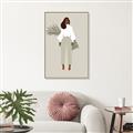 Picture of Palm Girl Fashion I _GroupedProduct_Rectangle_Portrait_Canvas_Framed_