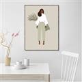 Picture of Palm Girl Fashion I _GroupedProduct_Rectangle_Portrait_Canvas_Framed_