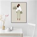Picture of Palm Girl Fashion I _GroupedProduct_Rectangle_Portrait_Canvas_Framed_