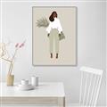Picture of Palm Girl Fashion I _GroupedProduct_Rectangle_Portrait_Canvas_Framed_