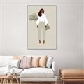 Picture of Palm Girl Fashion I _GroupedProduct_Rectangle_Portrait_Canvas_Framed_