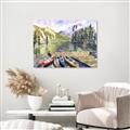Picture of Canoe at Lake Louise  _GroupedProduct_Rectangle_Landscape_Unframed_Print_Only_