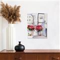 Picture of Red Floral Buildings _GroupedProduct_Rectangle_Portrait_Unframed_Print_Only_