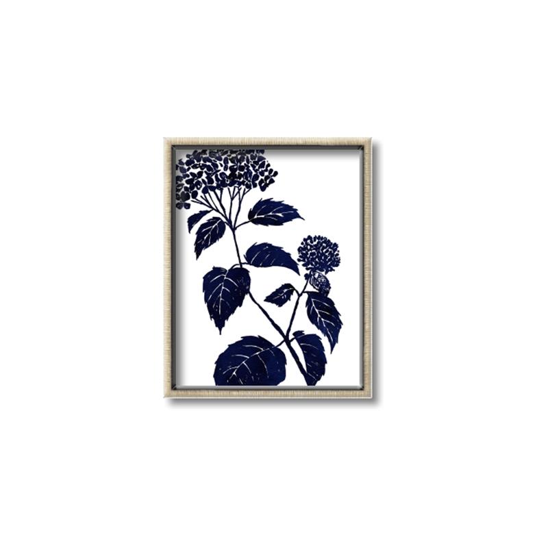 Picture of Blue Flower on White I _GroupedProduct_Rectangle_Portrait_Canvas_Framed_
