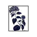 Picture of Blue Flower on White I _GroupedProduct_Rectangle_Portrait_Canvas_Framed_