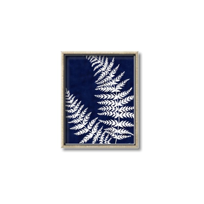 Picture of Fern on blue II _GroupedProduct_Rectangle_Portrait_Canvas_Framed_