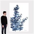Picture of Navy Blue Eucalyptus I  _GroupedProduct_Rectangle_Portrait_Canvas_