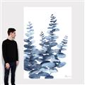 Picture of Navy Blue Eucalyptus II _GroupedProduct_Rectangle_Portrait_Canvas_