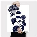 Picture of Blue Flower on White I _GroupedProduct_Rectangle_Portrait_Canvas_