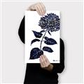 Picture of Blue Flower on White II  _GroupedProduct_Rectangle_Portrait_Canvas_