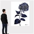 Picture of Blue Flower on White II  _GroupedProduct_Rectangle_Portrait_Canvas_