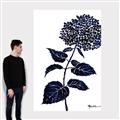 Picture of Blue Flower on White II  _GroupedProduct_Rectangle_Portrait_Canvas_