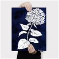 Picture of Flower on Blue I _GroupedProduct_Rectangle_Portrait_Canvas_
