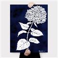 Picture of Flower on Blue I _GroupedProduct_Rectangle_Portrait_Canvas_