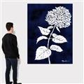 Picture of Flower on Blue I _GroupedProduct_Rectangle_Portrait_Canvas_