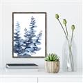 Picture of Navy Blue Eucalyptus II _GroupedProduct_Rectangle_Portrait_Canvas_Framed_