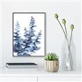 Picture of Navy Blue Eucalyptus II _GroupedProduct_Rectangle_Portrait_Canvas_Framed_
